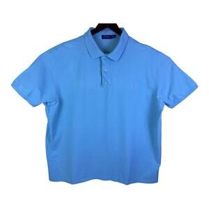 Polo Ralph Lauren Shirt Men's 3XB Light Blue Preppy Purple Pony Golf